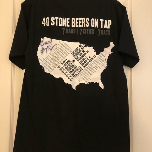 NWOT RARE, Signed Stone Brewing Tap Take-Over Black T-Shirt - Picture 3 of 6